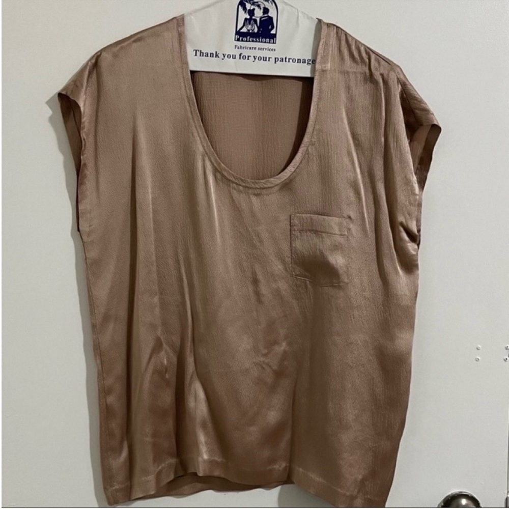CLUB MONACO Silk Short-sleeve top - Mauve